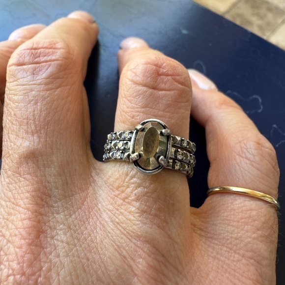 KENDRA SCOTT Gunmetal
 Ring Trio with Hematite Stone - Picture 1 of 12